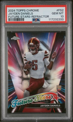 Graded 2024 Topps Chrome Jayden Daniels #FS2 Future Stars Refractor Rookie RC Football Card PSA 10 Gem Mint (ONLINE ORDER ONLY)