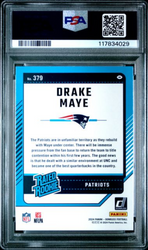 Graded 2024 Panini Donruss Drake Maye #379 Rookie RC Football Card PSA 9 Mint (ONLINE ORDER ONLY)