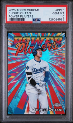 Graded 2025 Topps Chrome Shohei Ohtani #PP25 Power Players Baseball Card PSA 10 Gem Mint (ONLINE ORDER ONLY)