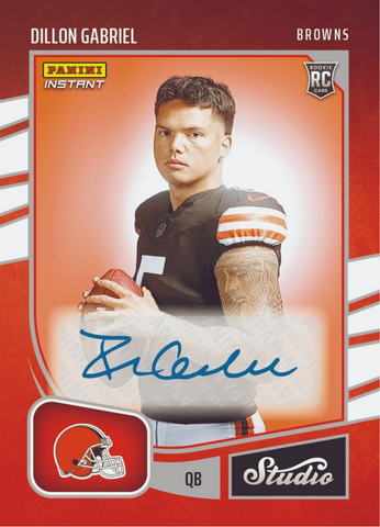 2025 Panini Instant NFL Dillon Gabriel #SR6 Studio Rookies Auto /99 Cleveland Browns Rookie RC Football Card (ONLINE ORDER ONLY)