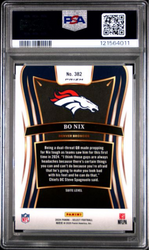 Graded 2024 Panini Select Bo Nix #382 Silver Prizm Rookie RC Football Card PSA 10 Gem Mint (ONLINE ORDER ONLY)