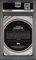 Graded 2024 Topps Finest Malik Nabers #D5 Debut Blue Refractor /99 Rookie RC Football Card PSA 10 Gem Mint (ONLINE ORDER ONLY)