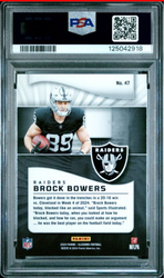 Graded 2024 Panini Illusions Brock Bowers #47 Trophy Collection Orange Rookie RC Football Card PSA 10 Gem Mint (ONLINE ORDER ONLY)