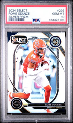 Graded 2024 Panini Select Rome Odunze #236 Silver Prizm Rookie RC Football Card PSA 10 Gem Mint (ONLINE ORDER ONLY)