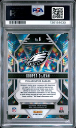 Graded 2024 Panini Prizm Cooper DeJean #6 Prizmatic Green Wave Rookie RC Football Card PSA 10 Gem Mint (ONLINE ORDER ONLY)