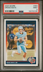 Graded 2024 Panini Score Drake Maye #303 Rookie RC Football Card PSA 9 Mint (ONLINE ORDER ONLY)