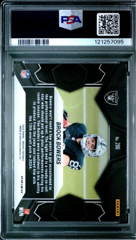 Graded 2024 Panini Mosaic Brock Bowers #286 Camo Red Rookie RC Football Card PSA 10 Gem Mint (ONLINE ORDER ONLY)