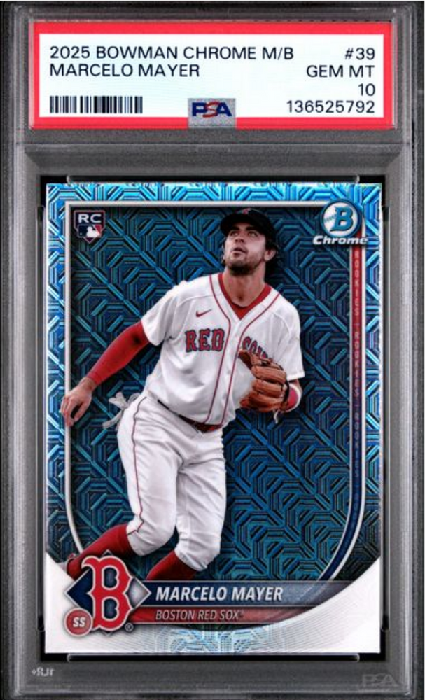 Graded 2025 Topps Bowman Chrome Mega Box Marcelo Mayer #39 Rookie RC Baseball Card PSA 10 Gem Mint (ONLINE ORDER ONLY)
