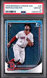 Graded 2025 Topps Bowman Chrome Mega Box Marcelo Mayer #39 Rookie RC Baseball Card PSA 10 Gem Mint (ONLINE ORDER ONLY)
