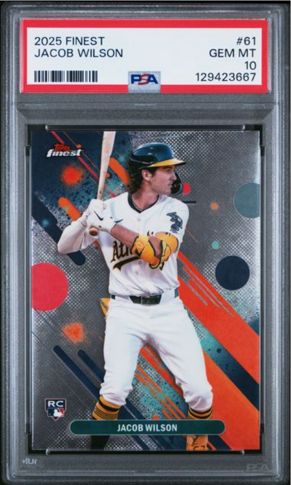 Graded 2025 Topps Finest Jacob Wilson #61 Rookie RC Baseball Card PSA 10 Gem Mint (ONLINE ORDER ONLY)