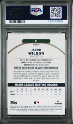 Graded 2025 Topps Finest Jacob Wilson #61 Rookie RC Baseball Card PSA 10 Gem Mint (ONLINE ORDER ONLY)
