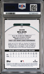 Graded 2025 Topps Finest Jacob Wilson #295 Rookie RC Baseball Card PSA 10 Gem Mint (ONLINE ORDER ONLY)