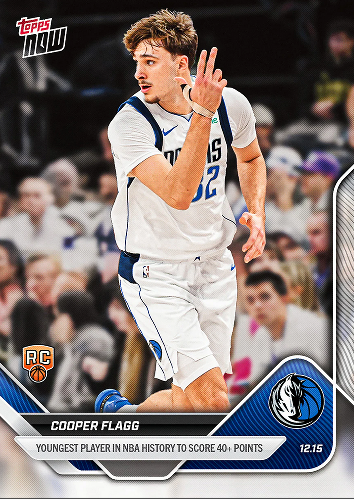 2025 Topps Now Cooper Flagg #86SP Dallas Mavericks Rookie RC Basketball Card (ONLINE ORDER ONLY)