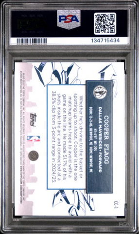 Graded 2025 Topps Cooper Flagg #CC1 Clutch City Prospects Rookie RC Basketball Card PSA 10 Gem Mint (ONLINE ORDER ONLY)