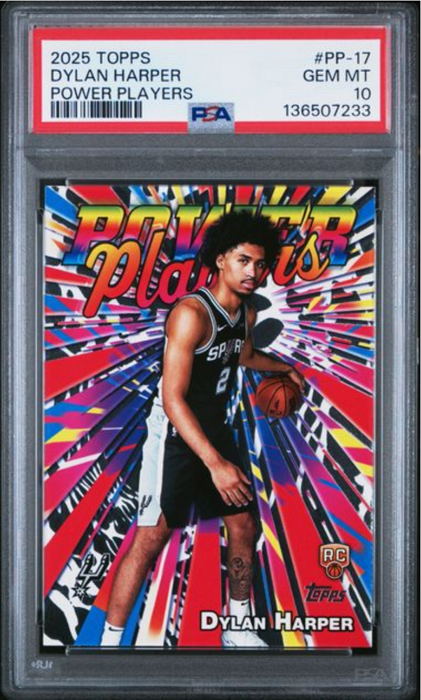 Graded 2025 Topps Dylan Harper #PP17 Power Players Rookie RC Basketball Card PSA 10 Gem Mint (ONLINE ORDER ONLY)