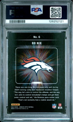 Graded 2024 Panini Donruss Optic Bo Nix #6 Light It Up Rookie RC Football Card PSA 10 Gem Mint (ONLINE ORDER ONLY)