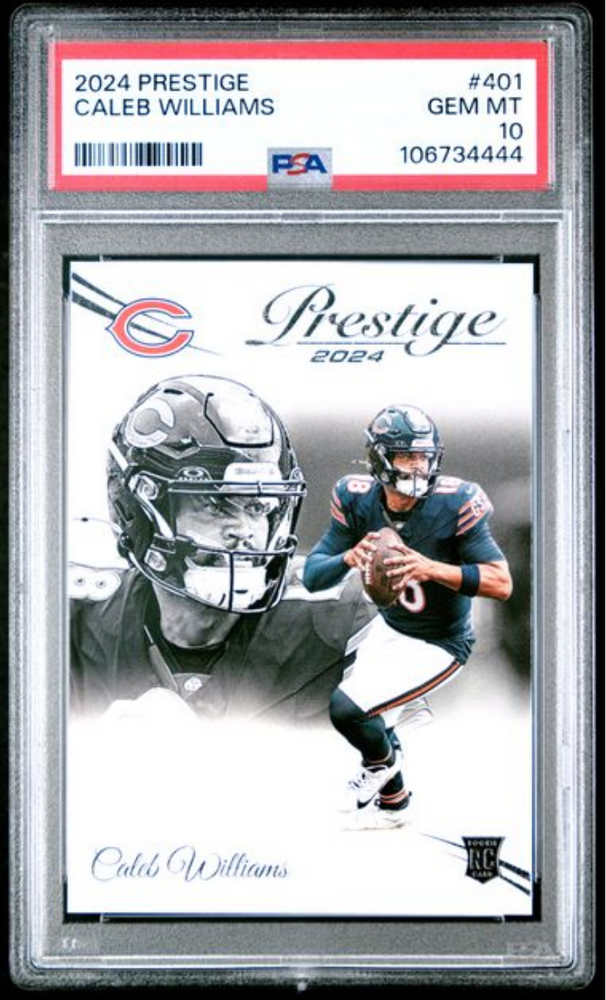 Graded 2024 Panini Prestige Caleb Williams #401 Rookie RC Football Card PSA 10 Gem Mint (ONLINE ORDER ONLY)