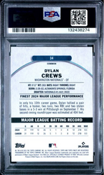 Graded 2025 Topps Finest Dylan Crews #34 Rookie RC Baseball Card PSA 10 Gem Mint (ONLINE ORDER ONLY)