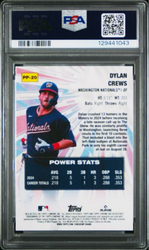 Graded 2025 Topps Chrome Dylan Crews #PP20 Power Players Rookie RC Baseball Card PSA 10 Gem Mint (ONLINE ORDER ONLY)