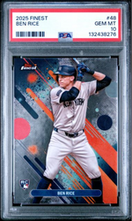 Graded 2025 Topps Finest Ben Rice #48 Rookie RC Baseball Card PSA 10 Gem Mint (ONLINE ORDER ONLY)