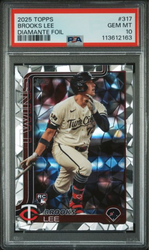 Graded 2025 Topps Brooks Lee #317 Diamante Foil Rookie RC Baseball Card PSA 10 Gem Mint (ONLINE ORDER ONLY)