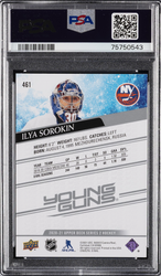 Graded 2020 Upper Deck Young Guns Ilya Sorokin #461 Rookie RC Hockey Card PSA 10 Gem Mint (ONLINE ORDER ONLY)
