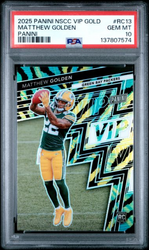 Graded 2025 Panini NSCC VIP Gold Matthew Golden #RC13 Panini Rookie RC Football Card PSA 10 Gem Mint (ONLINE ORDER ONLY)