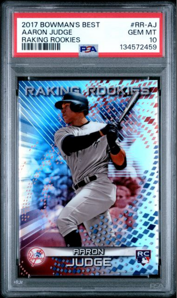 Graded 2017 Topps Bowmans Best Aaron Judge #RRAJ Raking Rookies Rookie RC Baseball Card PSA 10 Gem Mint (ONLINE ORDER ONLY)