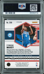 Graded 2020 Panini Mosaic Tyrese Maxey #259 Red Wave Rookie RC Basketball Card PSA 7 Near Mint (ONLINE ORDER ONLY)
