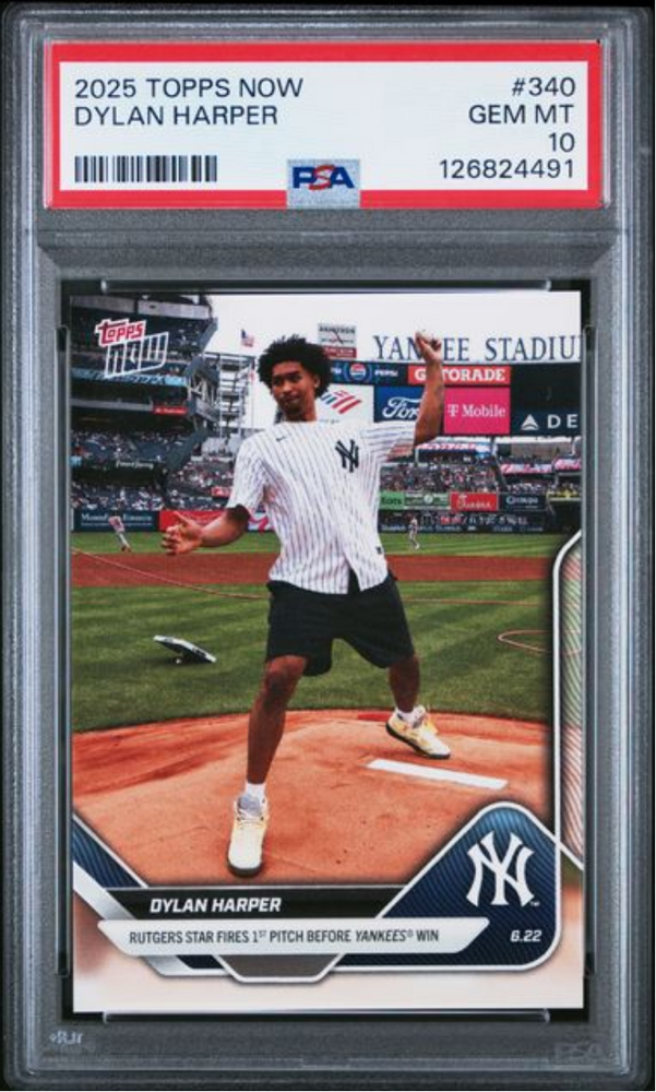 Graded 2025 Topps Now Dylan Harper #340 Rookie RC Baseball Card PSA 10 Gem Mint (ONLINE ORDER ONLY)