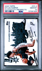 Graded 2025 Topps Dylan Harper #CC2 Clutch City Prospects Rookie RC Basketball Card PSA 10 Gem Mint (ONLINE ORDER ONLY)