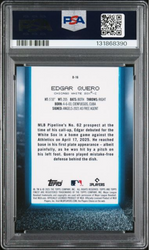 Graded 2025 Topps Finest Edgar Quero #D16 Debut Black Refractor /10 Rookie RC Baseball Card PSA 10 Gem Mint (ONLINE ORDER ONLY)