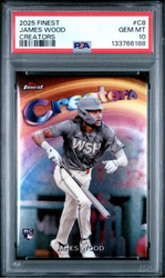 Graded 2025 Topps Finest James Wood #C8 Creators Rookie RC Baseball Card PSA 10 Gem Mint (ONLINE ORDER ONLY)