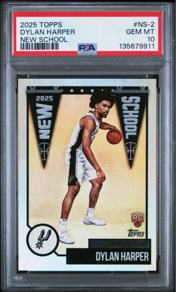Graded 2025 Topps Dylan Harper #NS2 New School Rookie RC Basketball Card PSA 10 Gem Mint (ONLINE ORDER ONLY)