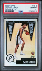 Graded 2025 Topps Dylan Harper #NS2 New School Rookie RC Basketball Card PSA 10 Gem Mint (ONLINE ORDER ONLY)