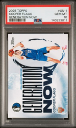 Graded 2025 Topps Cooper Flagg #GN1 Generation Now Rookie RC Basketball Card PSA 10 Gem Mint (ONLINE ORDER ONLY)