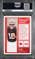 Graded 2025 Panini Donruss Quinshon Judkins #26 The Rookies Rookie RC Football Card PSA 10 Gem Mint (ONLINE ORDER ONLY)