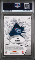 Graded 2025 Panini Score Cam Ward #2 Emerged Rookie RC Football Card PSA 10 Gem Mint (ONLINE ORDER ONLY)