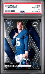 Graded 2025 Panini Mosaic Jaxson Dart #288 Rookie RC Football Card PSA 10 Gem Mint (ONLINE ORDER ONLY)