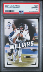 Graded 2024 Panini Luminance Caleb Williams #201 Rookie RC Football Card PSA 10 Gem Mint (ONLINE ORDER ONLY)