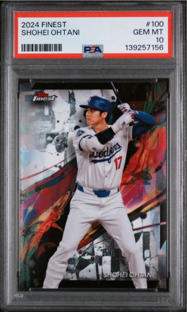 Graded 2024 Topps Finest Shohei Ohtani #100 Baseball Card PSA 10 Gem Mint (ONLINE ORDER ONLY)