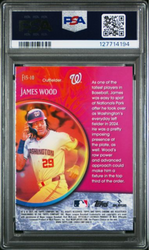Graded 2025 Topps Chrome James Wood #F15-10 Fortune 15 Rookie RC Baseball Card PSA 10 Gem Mint (ONLINE ORDER ONLY)