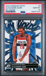 Graded 2024 Panini Donruss Optic Alexandre Sarr #9 My House Rookie RC Basketball Card PSA 10 Gem Mint (ONLINE ORDER ONLY)