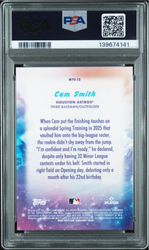 Graded 2025 Topps Update Cam Smith #15 Mystical Rookie RC Baseball Card PSA 10 Gem Mint (ONLINE ORDER ONLY)