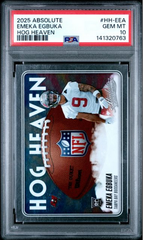 Graded 2025 Panini Absolute Emeka Egbuka #HHEEA Hog Heaven Rookie RC Football Card PSA 10 Gem Mint (ONLINE ORDER ONLY)