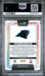 Graded 2025 Panini Mosaic Tetairoa McMillan #19 Men of Mastery Rookie RC Football Card PSA 10 Gem Mint (ONLINE ORDER ONLY)