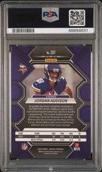 Graded 2023 Panini Mosaic Jordan Addison #337 Camo Pink Rookie RC Football Card PSA 10 Gem Mint (ONLINE ORDER ONLY)