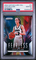 Graded 2024 Panini Caitlin Clark Collection Caitlin Clark #F1 Fearless Rookie RC Basketball Card PSA 10 Gem Mint (ONLINE ORDER ONLY)