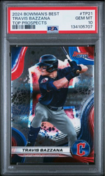 Graded 2024 Topps Bowmans Best Travis Bazzana #TP21 Top Prospects Rookie RC Baseball Card PSA 10 Gem Mint (ONLINE ORDER ONLY)