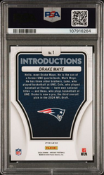 Graded 2024 Panini Mosaic Drake Maye #1 Introductions Silver Rookie RC Football Card PSA 10 Gem Mint (ONLINE ORDER ONLY)